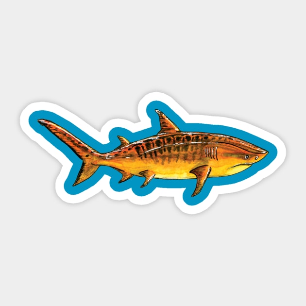 Tiger Shark Sticker by mpflies2